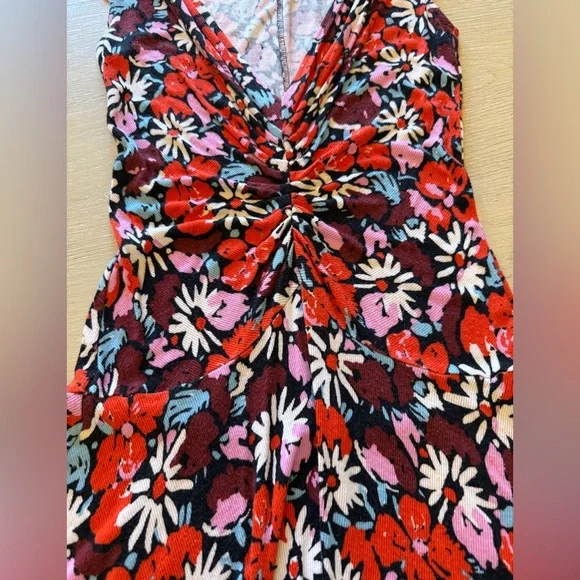 Free People Floral Dress - Red and Black - Picture 3 of 6